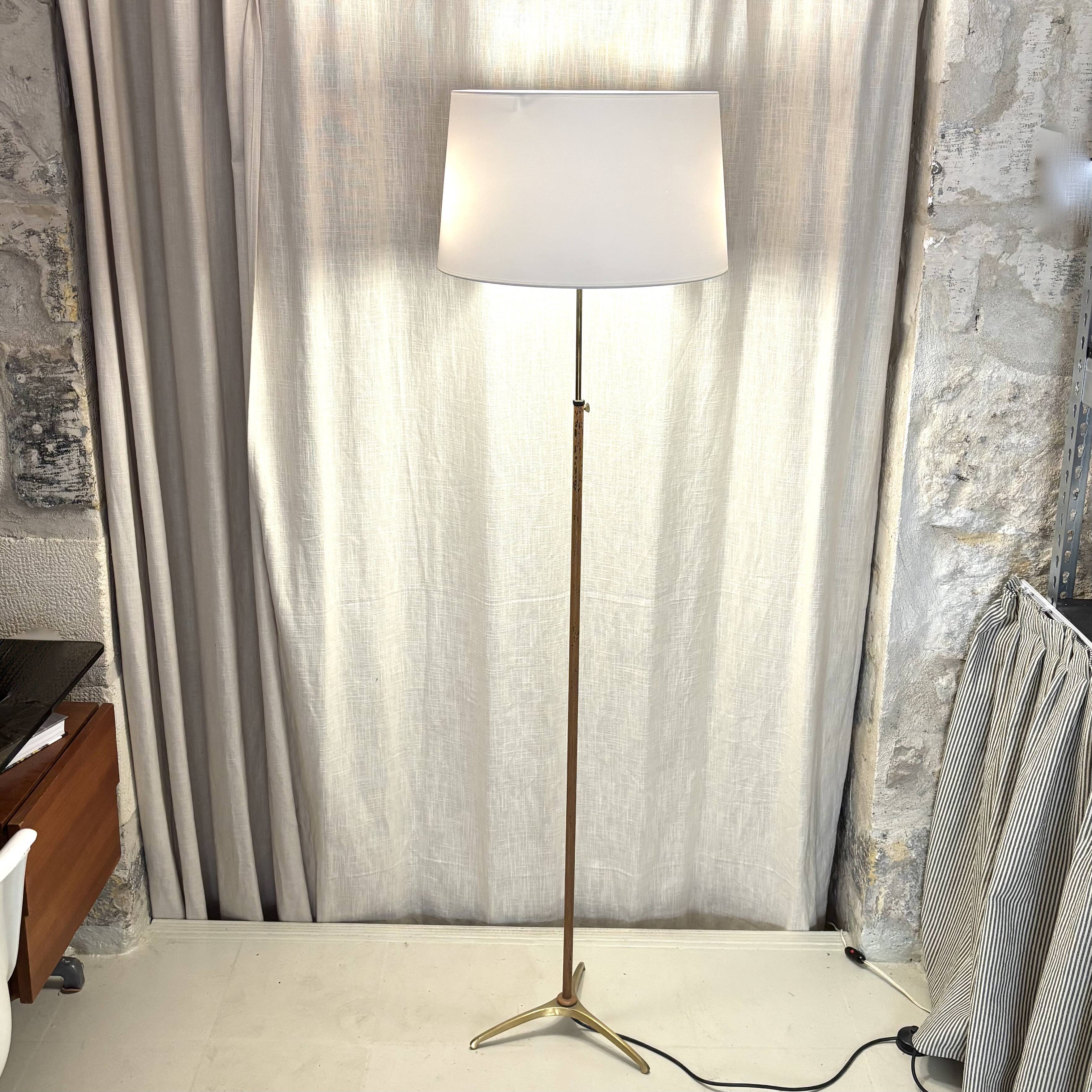 1960s Italian brass floor lamp