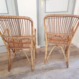 Rattan armchairs