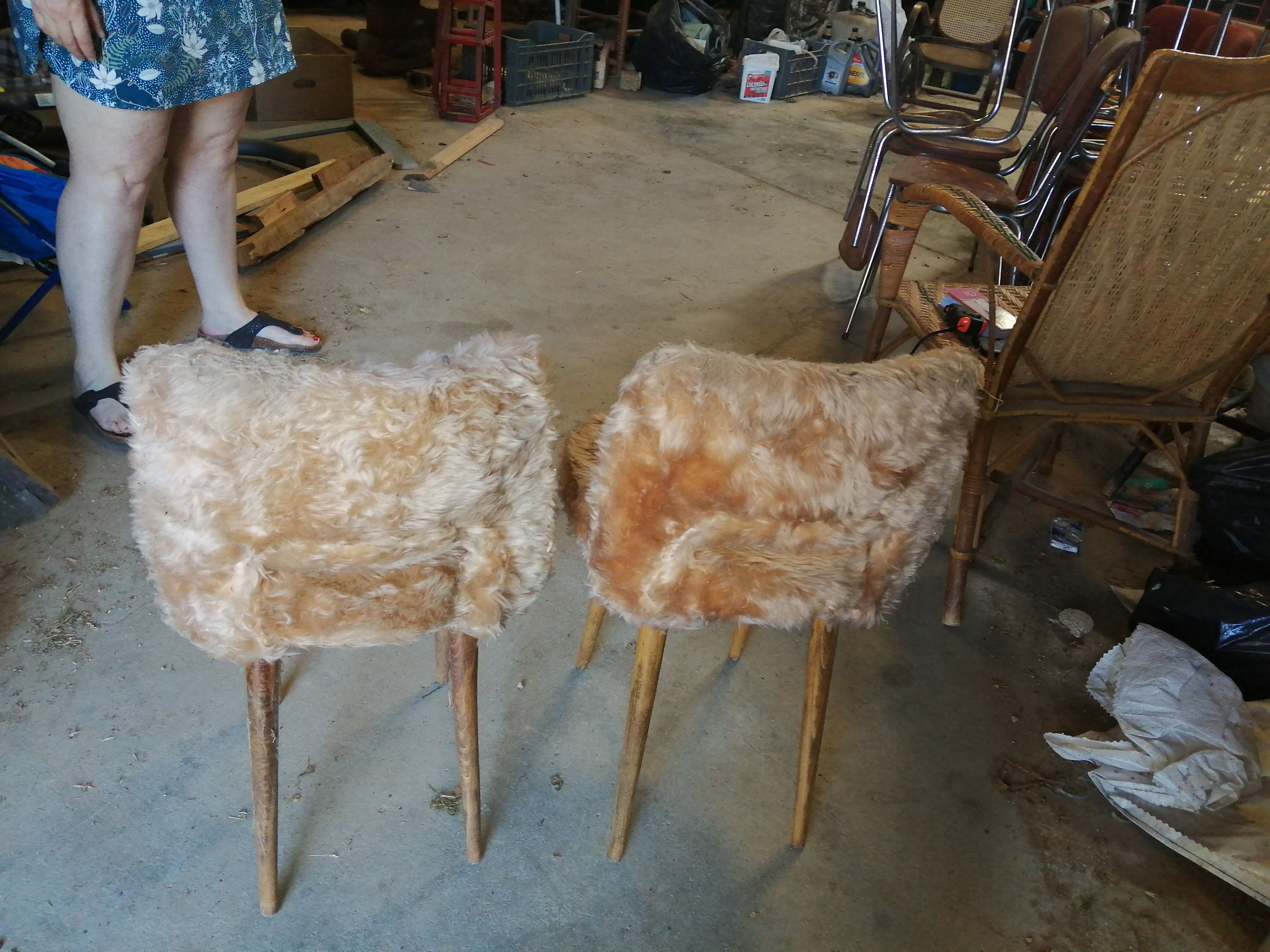 Pair of moumoute armchairs