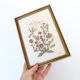 Table of dried flowers on beige, vintage, handicrafts