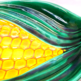 Dish Vallauris shape ears of corn vintage art deco collection