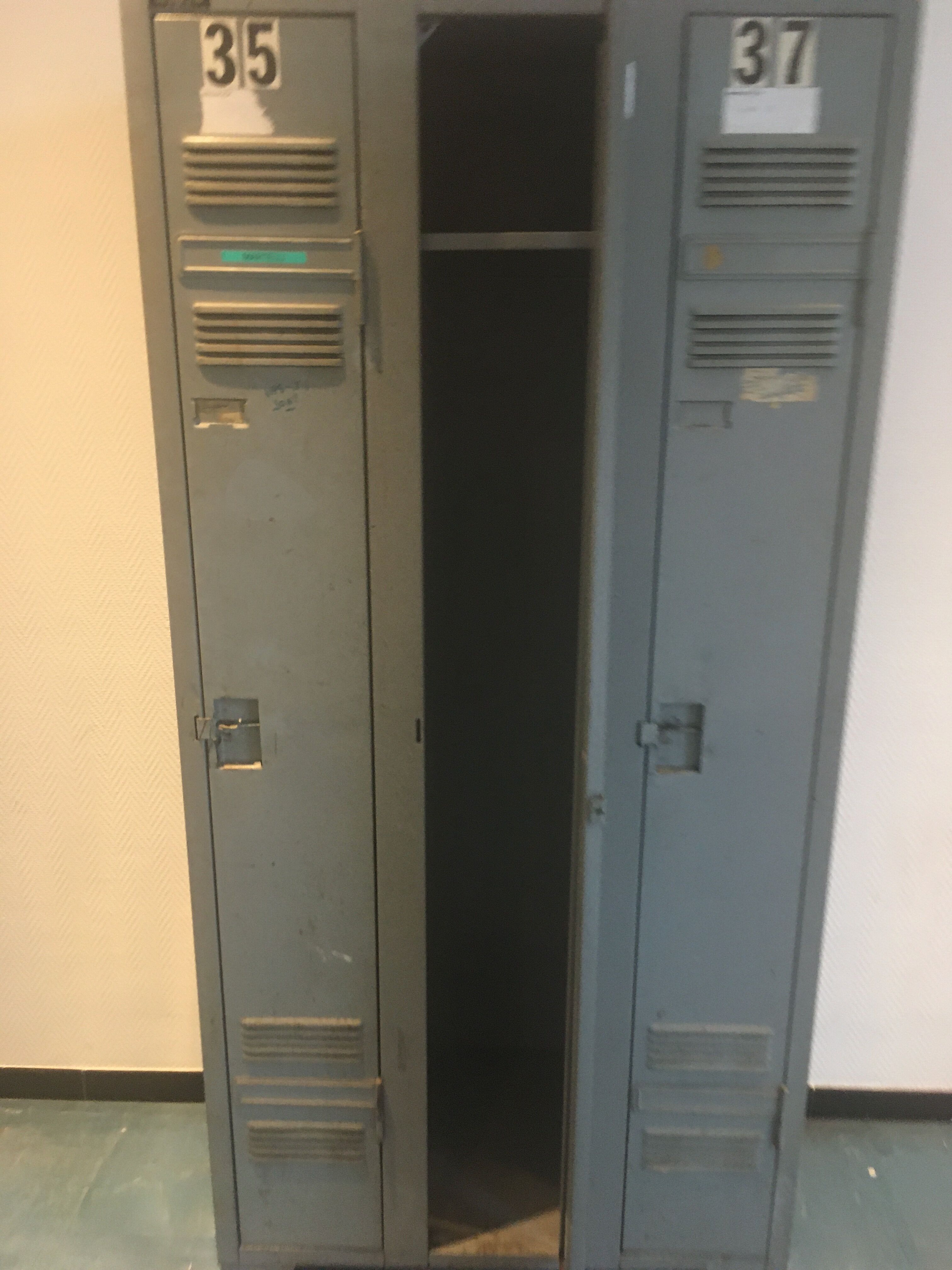 Old vintage industrial cloakroom