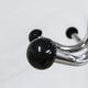 Coat rack with 12 chrome and black plastic hooks, 1960s