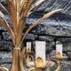 Nice chandelier 60s ears of wheat in 5 branches gilded metal