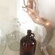 Bonbonne 3 litres des années 60 demi-John à bière