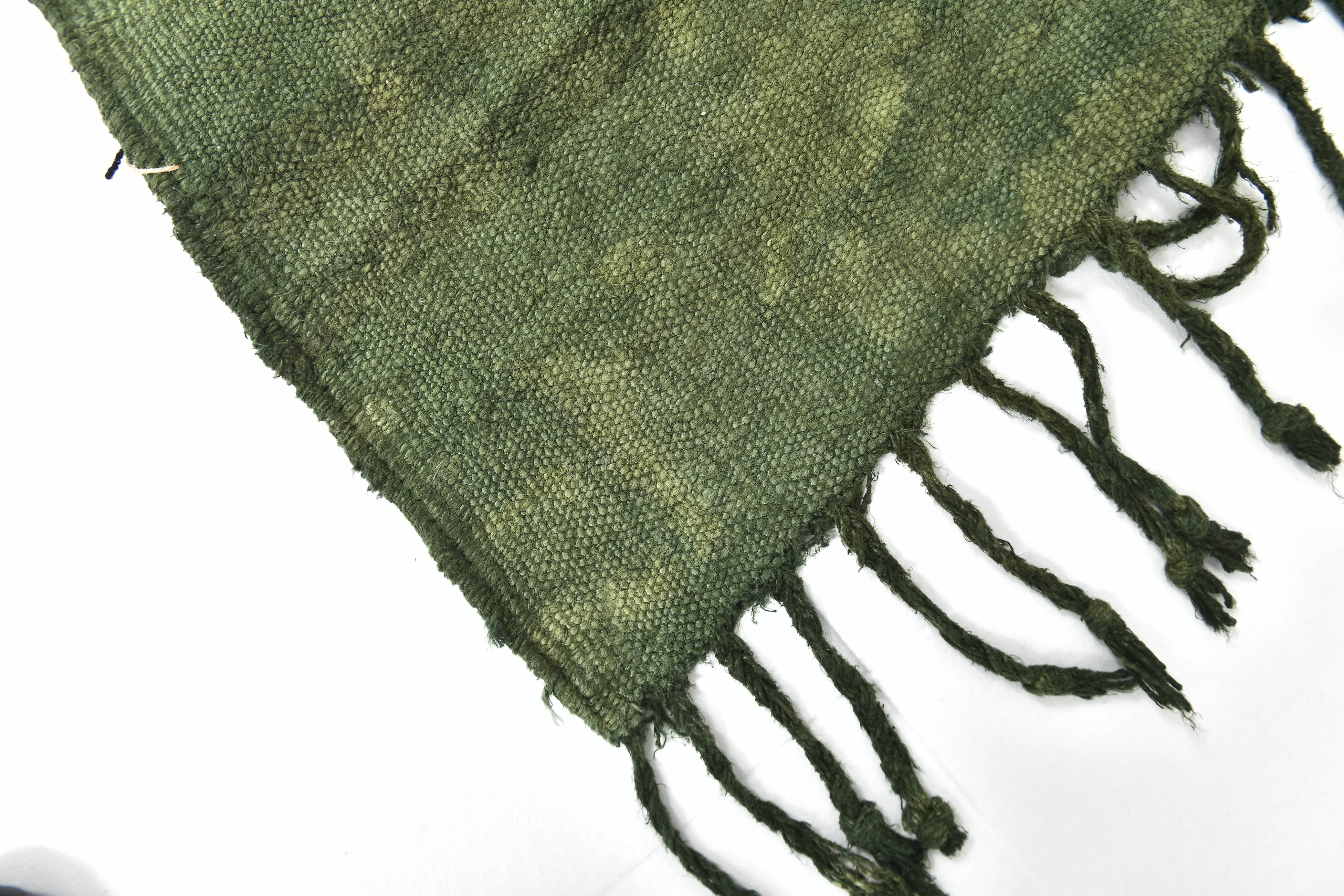 Shades Of Green Turkish Kilim Rug, 169x224Cm