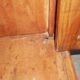 Vintage wooden showcase cabinet