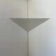 White lacquered metal corner wall light, France, 1970
