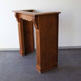 Oak fireplace mantel, Empire style.