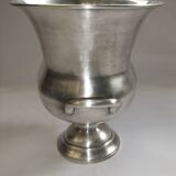 Old champagne bucket with vintage silver metal cooler Medici