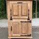 Renovated Spanish secretary in solid oak, 19th century