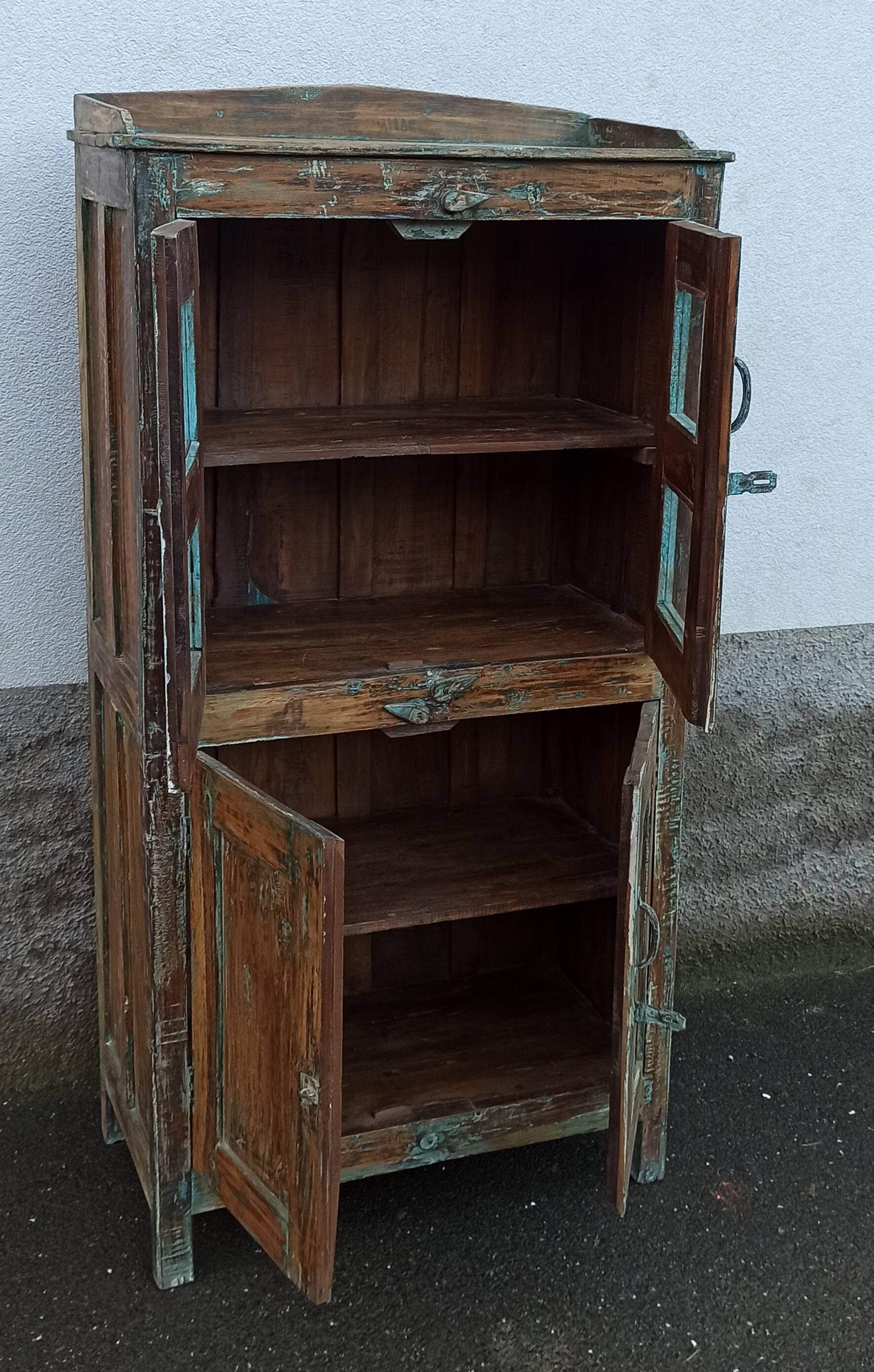 Old wooden cabinet with 4 doors