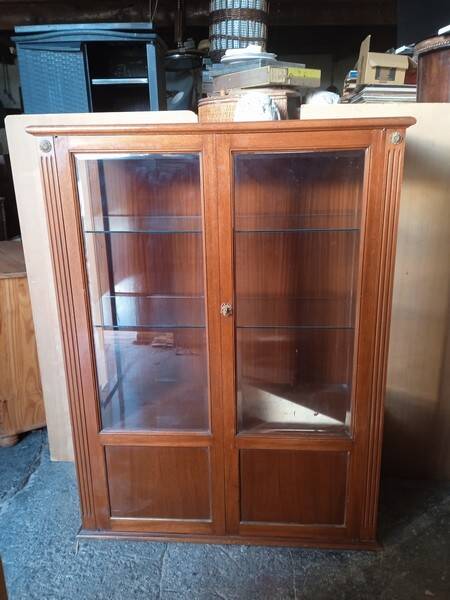 Empire display case 2 wooden doors, 1940/50s