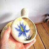 Pair of blue thistle ceramics