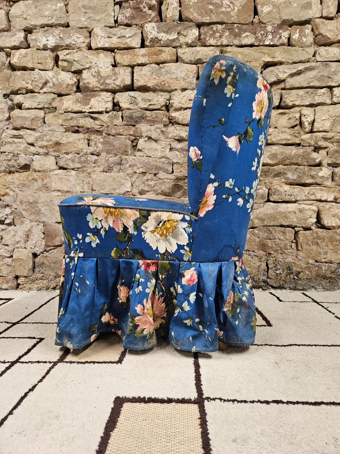 Fauteuil fleuri 1960