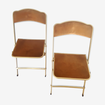 Lot de 2 chaises pliantes vintage