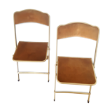 Lot of 2 vintage folding chairs
