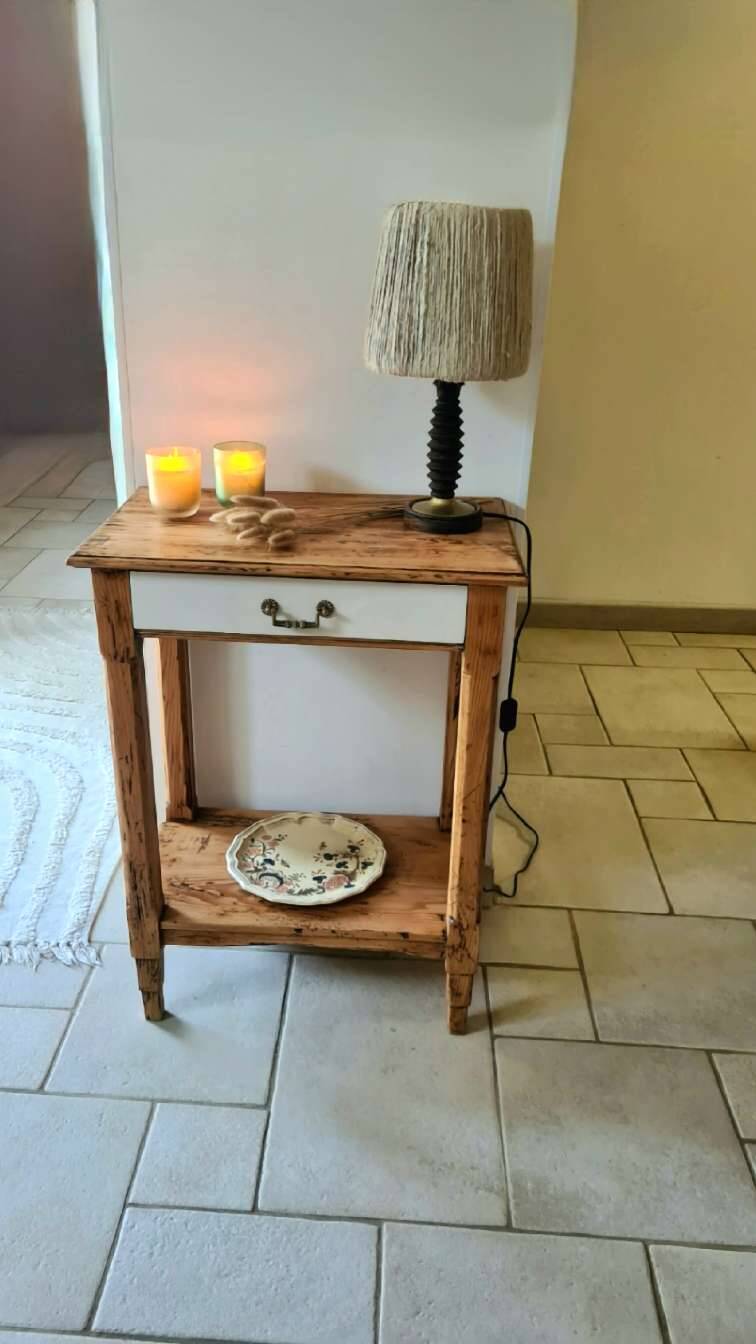 Country chic console side table
