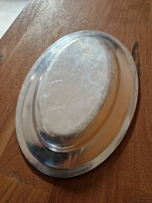 Christofle - Oval serving platter model Maritime Company silver-plated metal