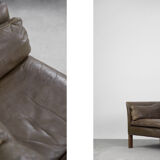 Mid-Century Modern Vintage Leather Cromwell Sofa by Arne Norell, 1960s