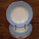 Lot de 6 assiettes creuses l’Amandinoise contour bleu et doré 7885