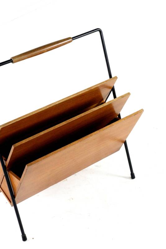 Magazine rack wood + metal