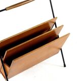 Magazine rack wood + metal