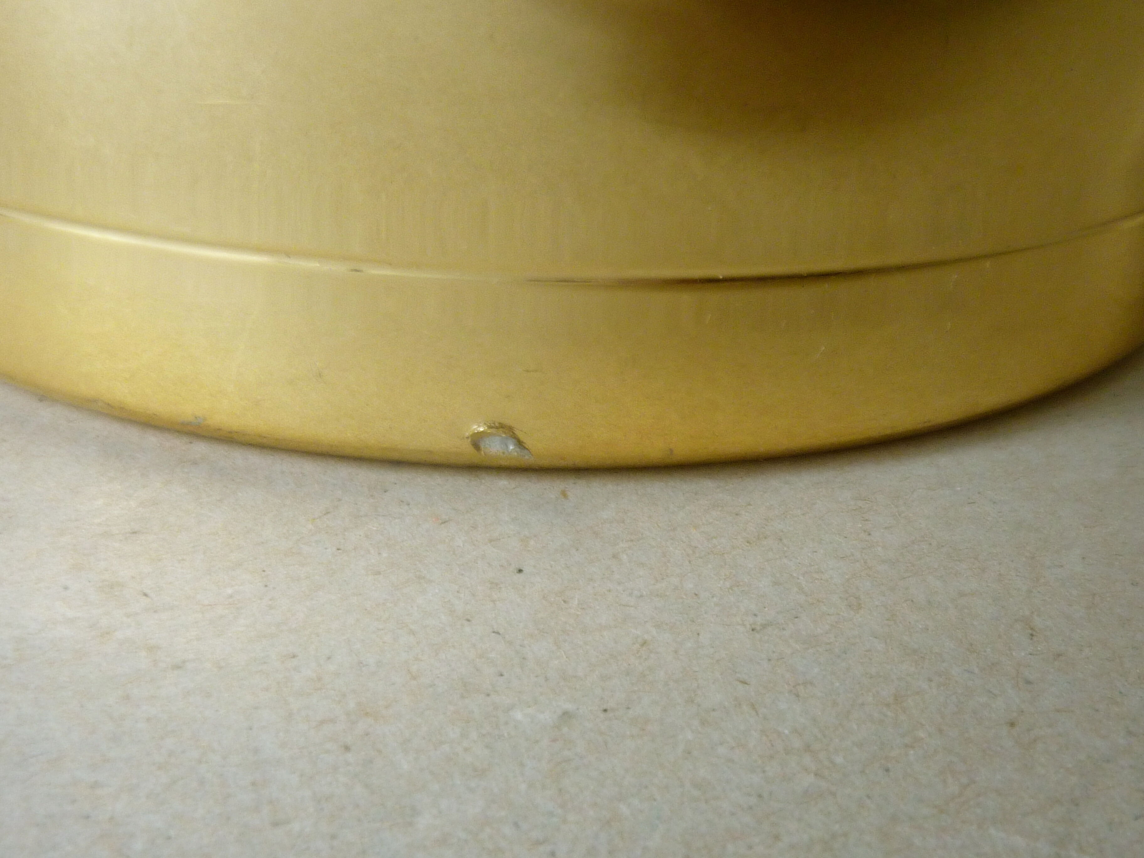 Inalta Luxe France golden aluminum bucket from the 70s