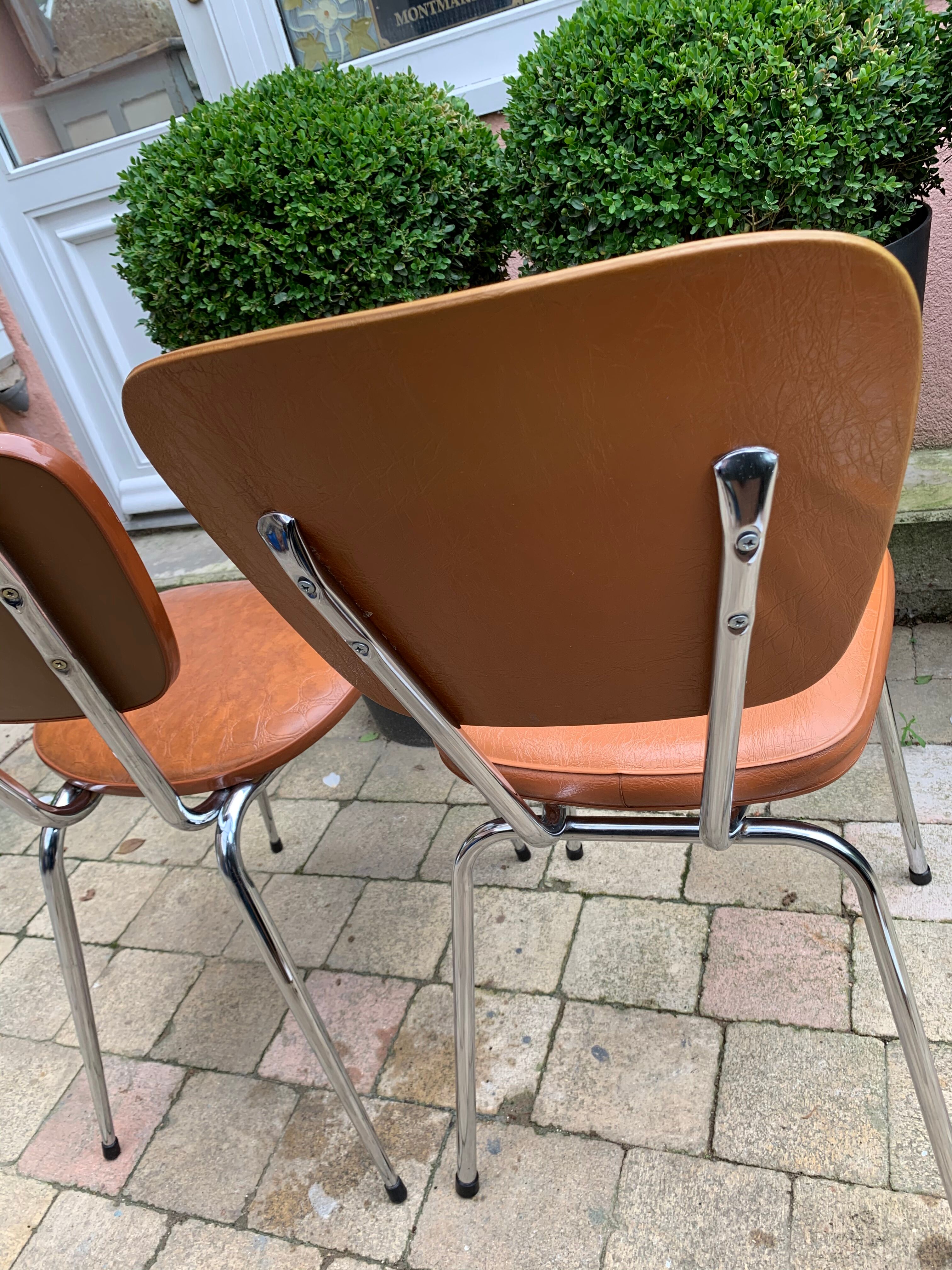 Skai chairs and vintage chrome