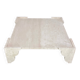 Large square coffee table in travertine by Claude Berraldacci. 1990s. France.