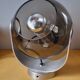 Space age lamp in chrome metal and smoked glass from the 1970s.