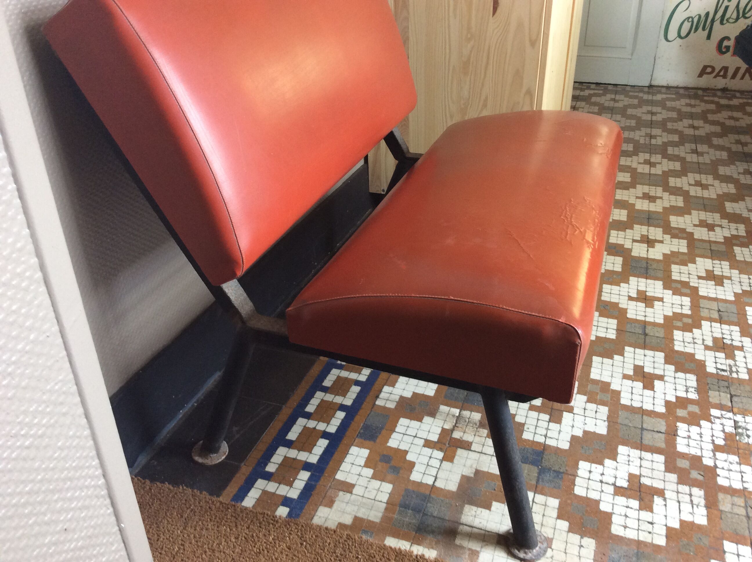 Vintage bus seat
