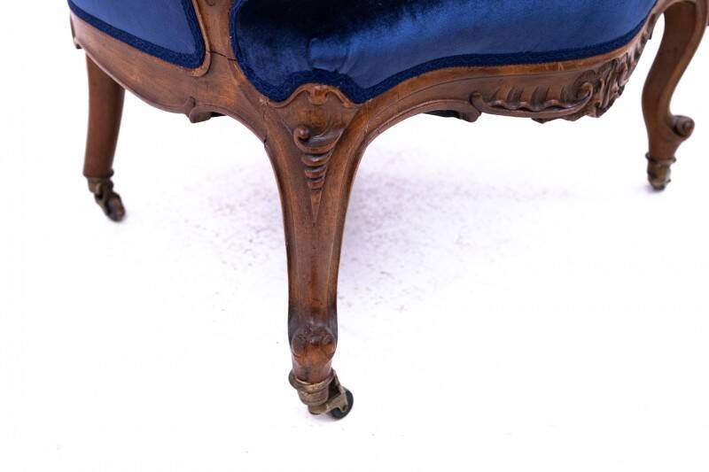 Antique pair of armchairs from the second half of the 19th century, France. After renovation.