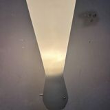Lampada da terra in ottone e vetro