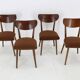 1950s Dining Beech Chairs in Boucle, Czechoslovakia