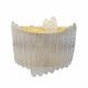 Pair of Modern Italian Murano Glass and Brass glacier Wall Sconces