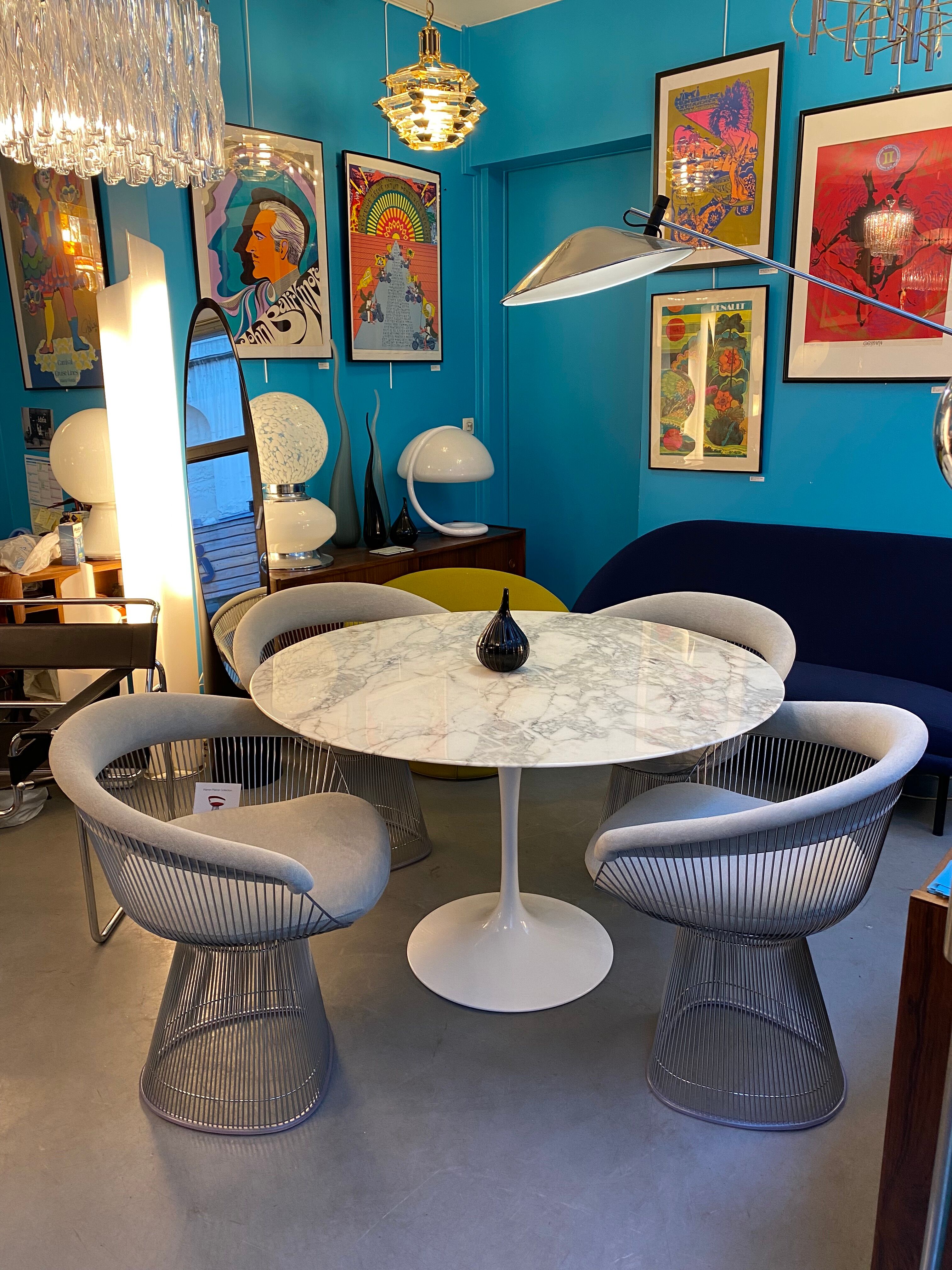 Velvet armchair by Warren Platner for Knoll