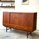 Buffet/commode en teck, Danemark années 60/70, vintage, milieu du siècle moderne