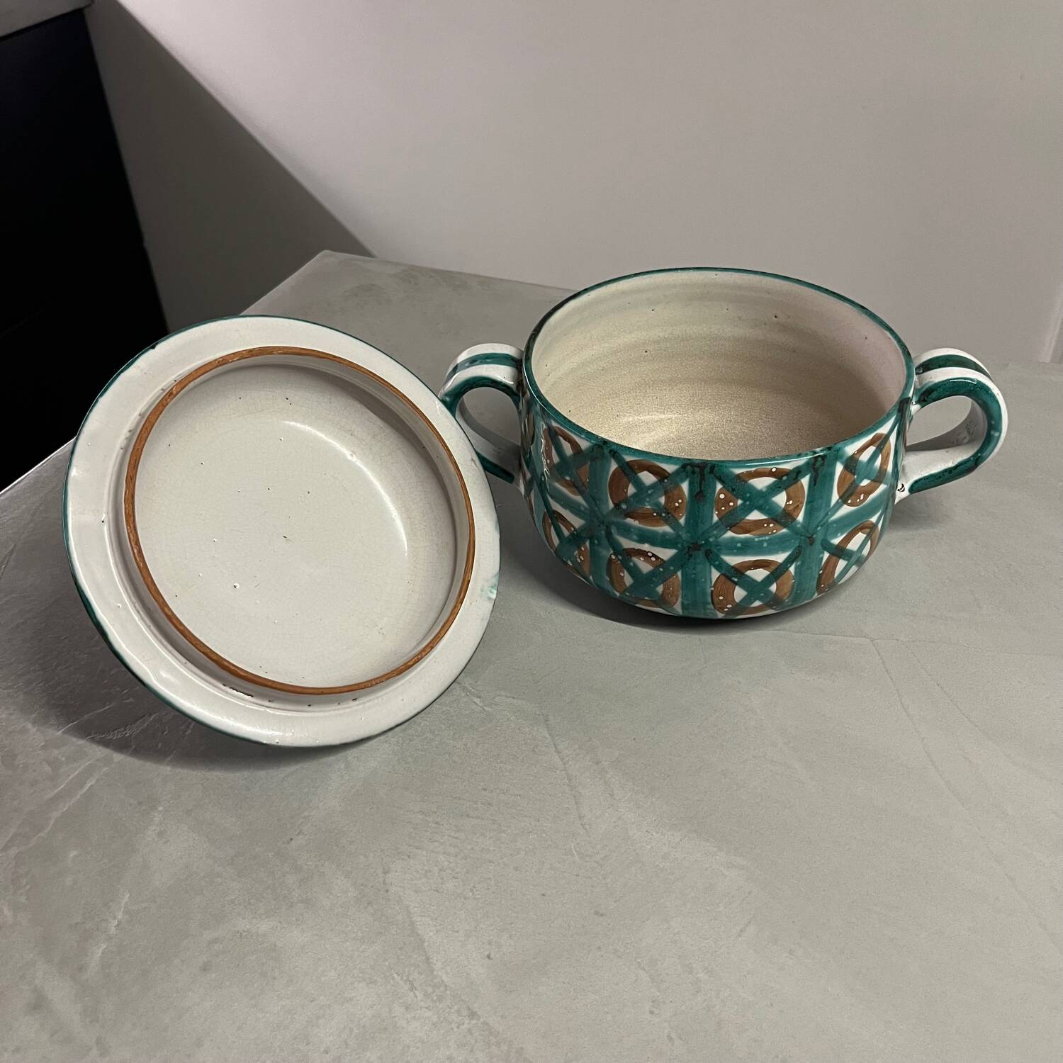 Large ceramic soup tureen by Robert Picault