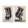 Paire d'aquarelles Iran signée et datée 47