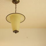 Striped glass pendant lamp, Holland 1950s