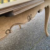 Louis XV extendable dining table, renovated, oak, 120-200cm, 19th century.