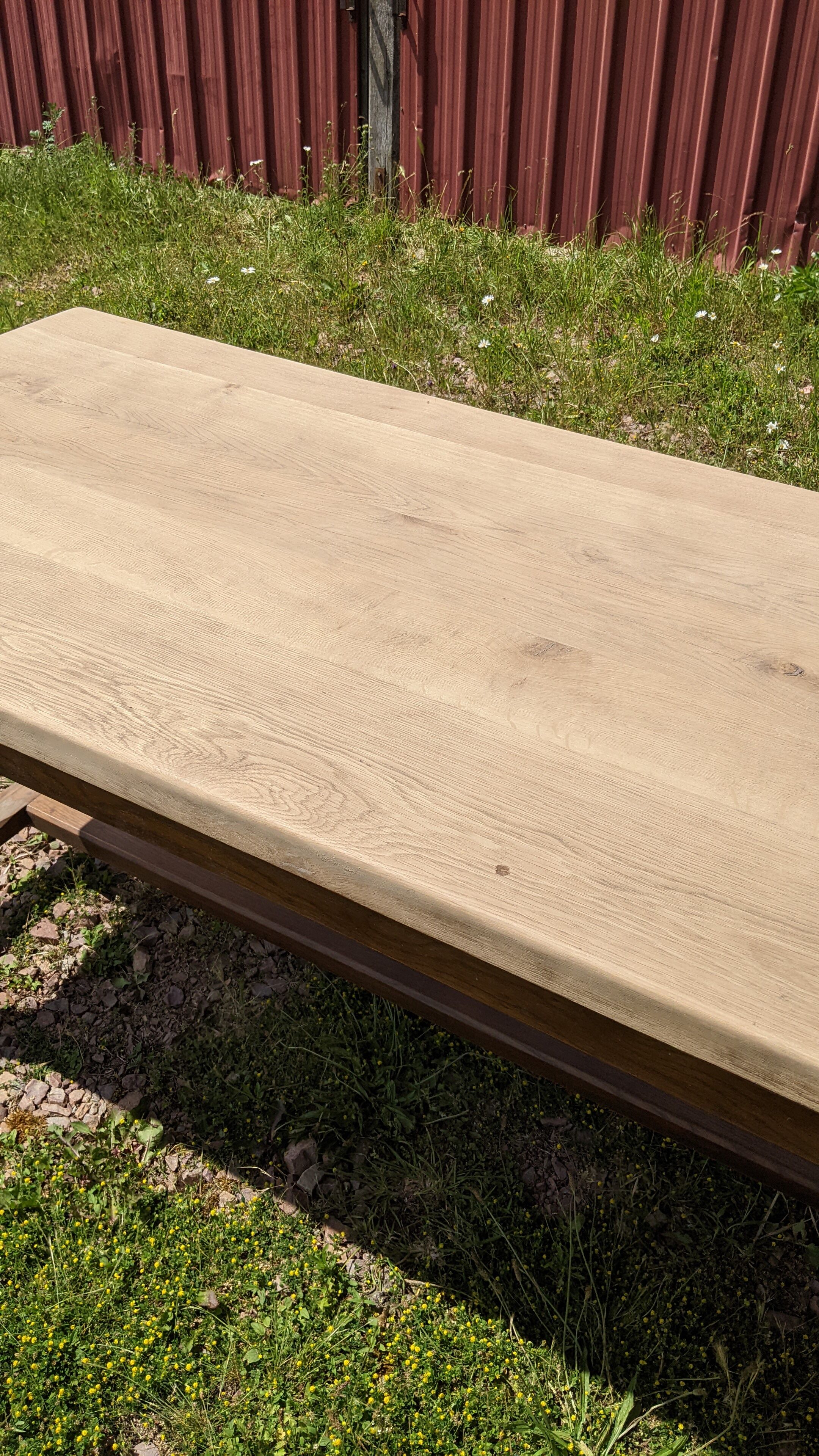 Old farmhouse table in chene circa 1950