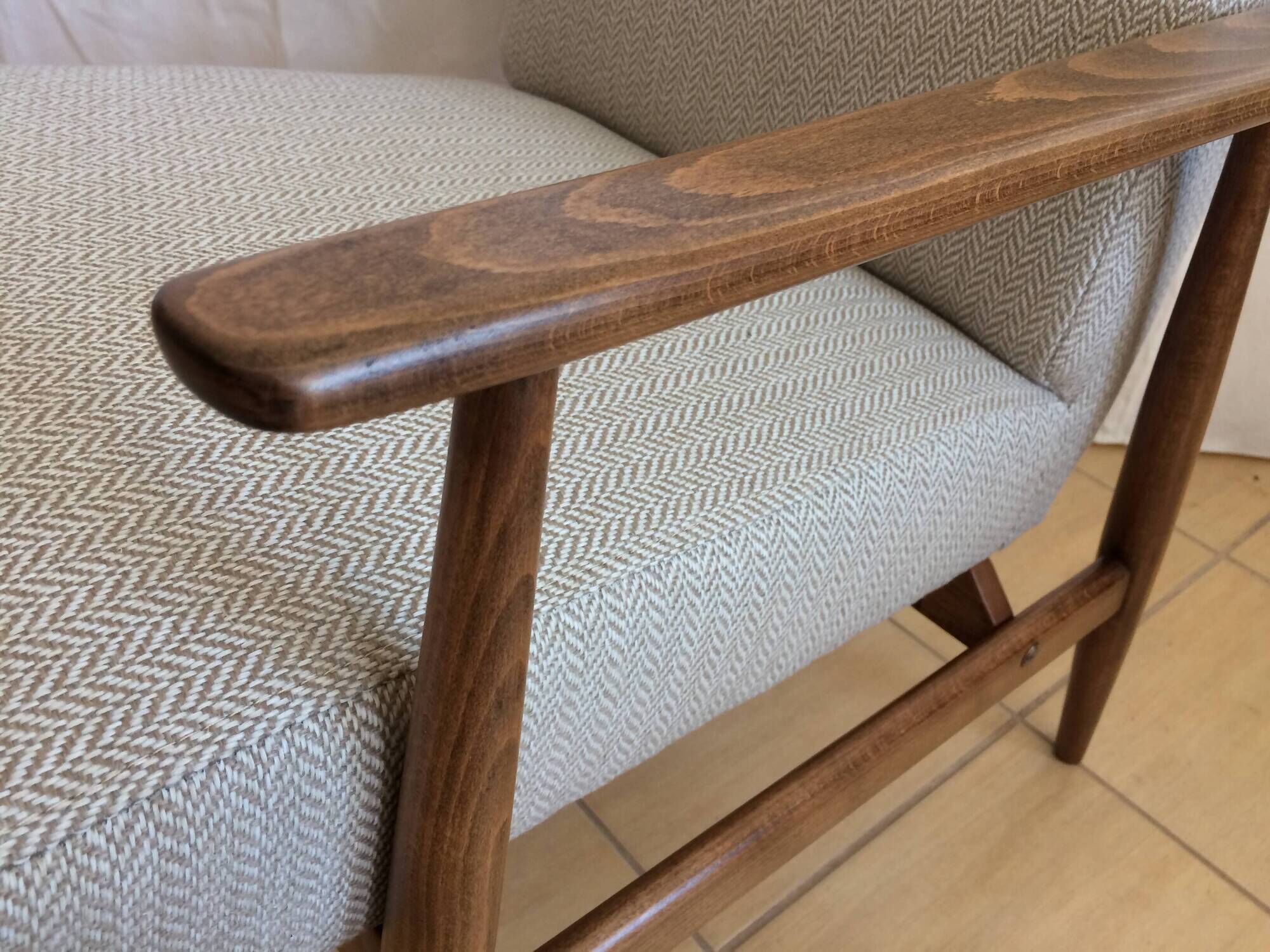 Vintage Mid Century Modern Armchair Model 300-190 by Polish Designer H. Lis from 1960s