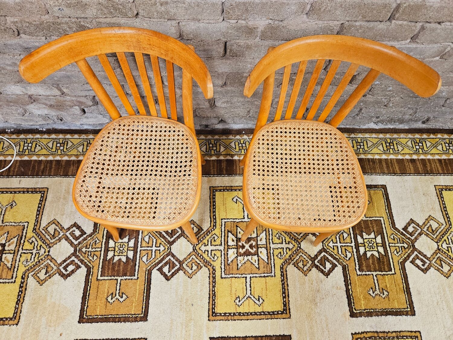 Pair of chairs bistrot 1960s vintage