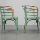 Rare Set of Two Bauhaus Armchairs B 246 by Josef Frank for Thonet, 1930s