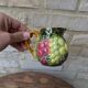 Small jug, milk pot in slipware with relief fruits Salins les Bains