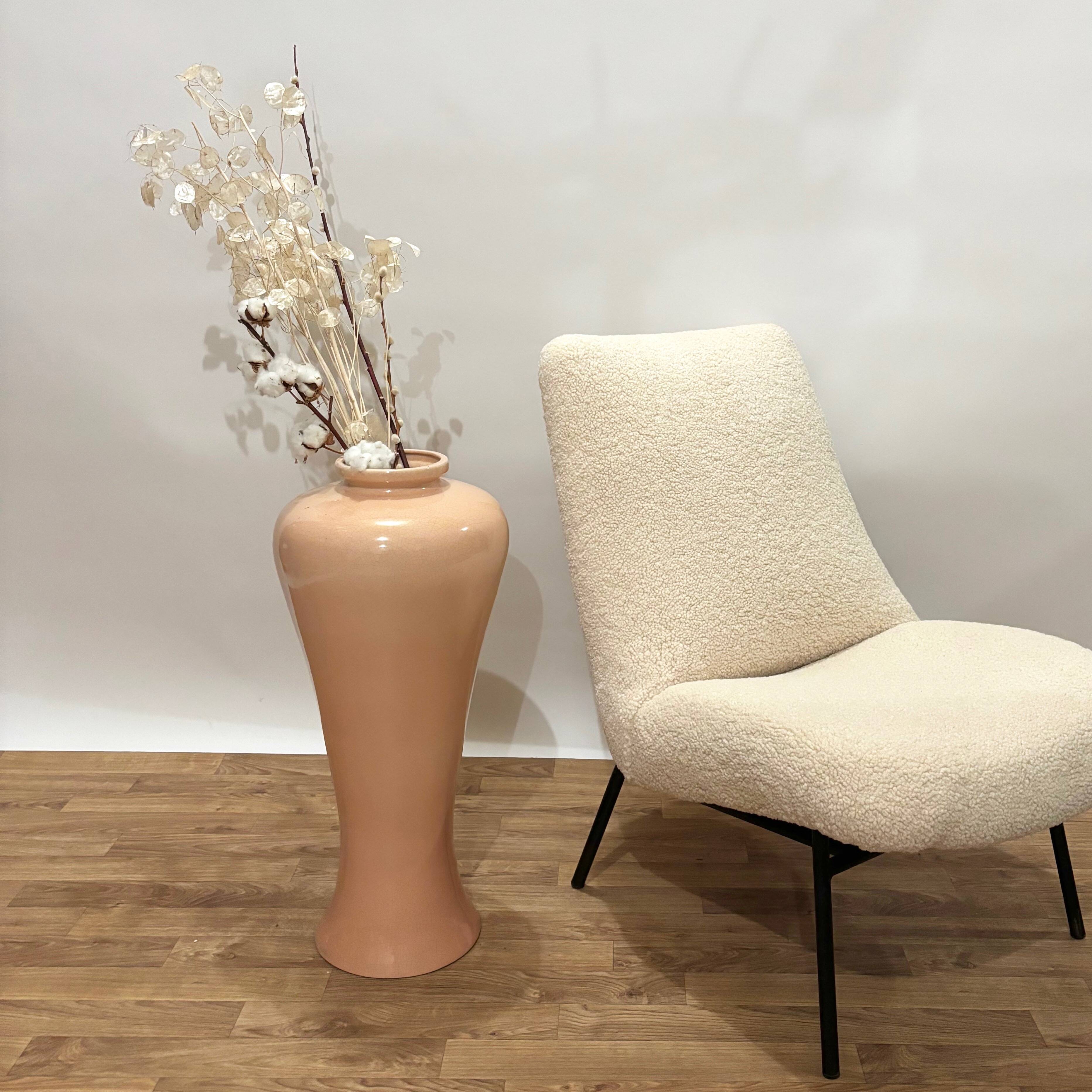 XXL pink ceramic vase