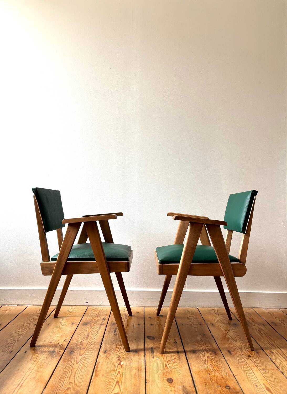 Pair of bridge armchairs