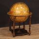 Grand globe en bois des années 70